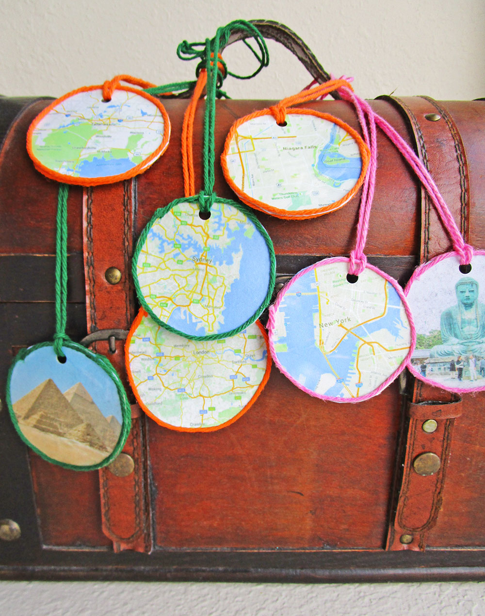 DIY Map Crafts For Kids   Mappendant Complete 