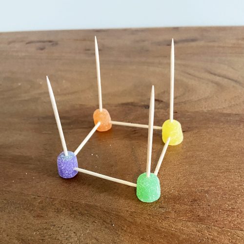 make a square with 4 toothpicks