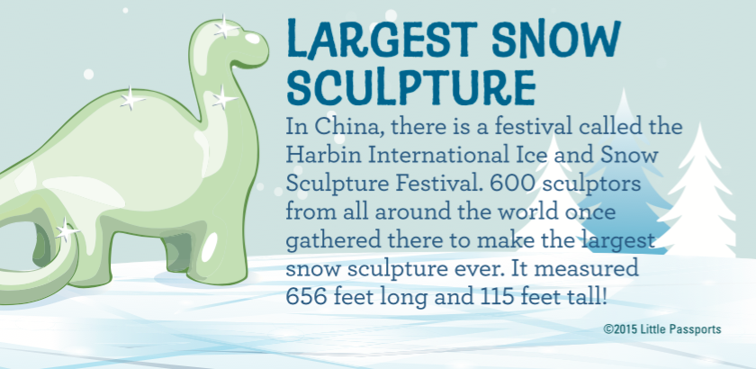 Largest snow sculpture facts from our weather lab