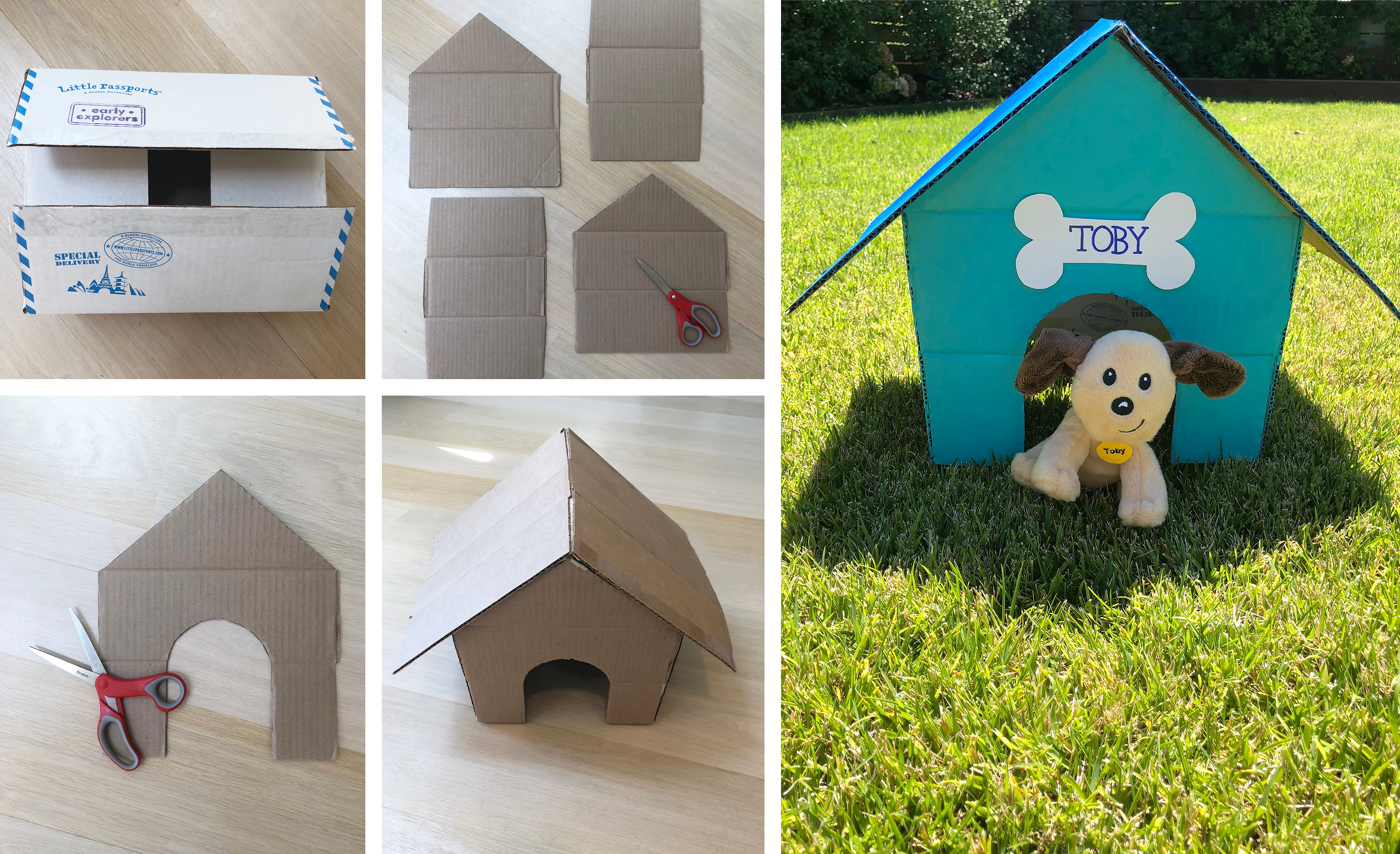 cardboard dog house diy