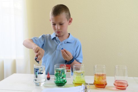 Adding Food Coloring to Water Xylophones