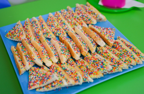 Fairy Bread: white bread with sprinkles