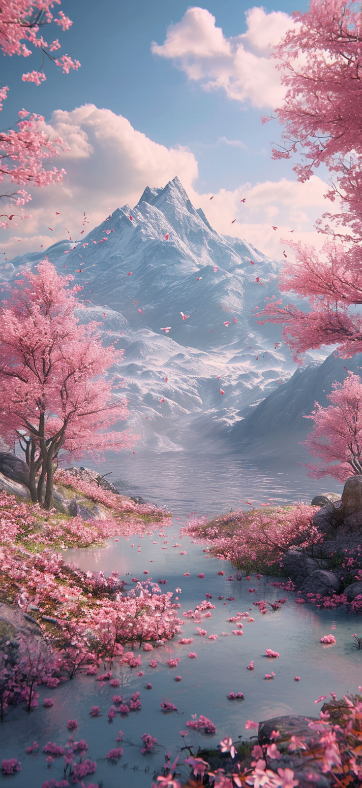 Bask in the breathtaking beauty of springtime with this captivating mobile wallpaper