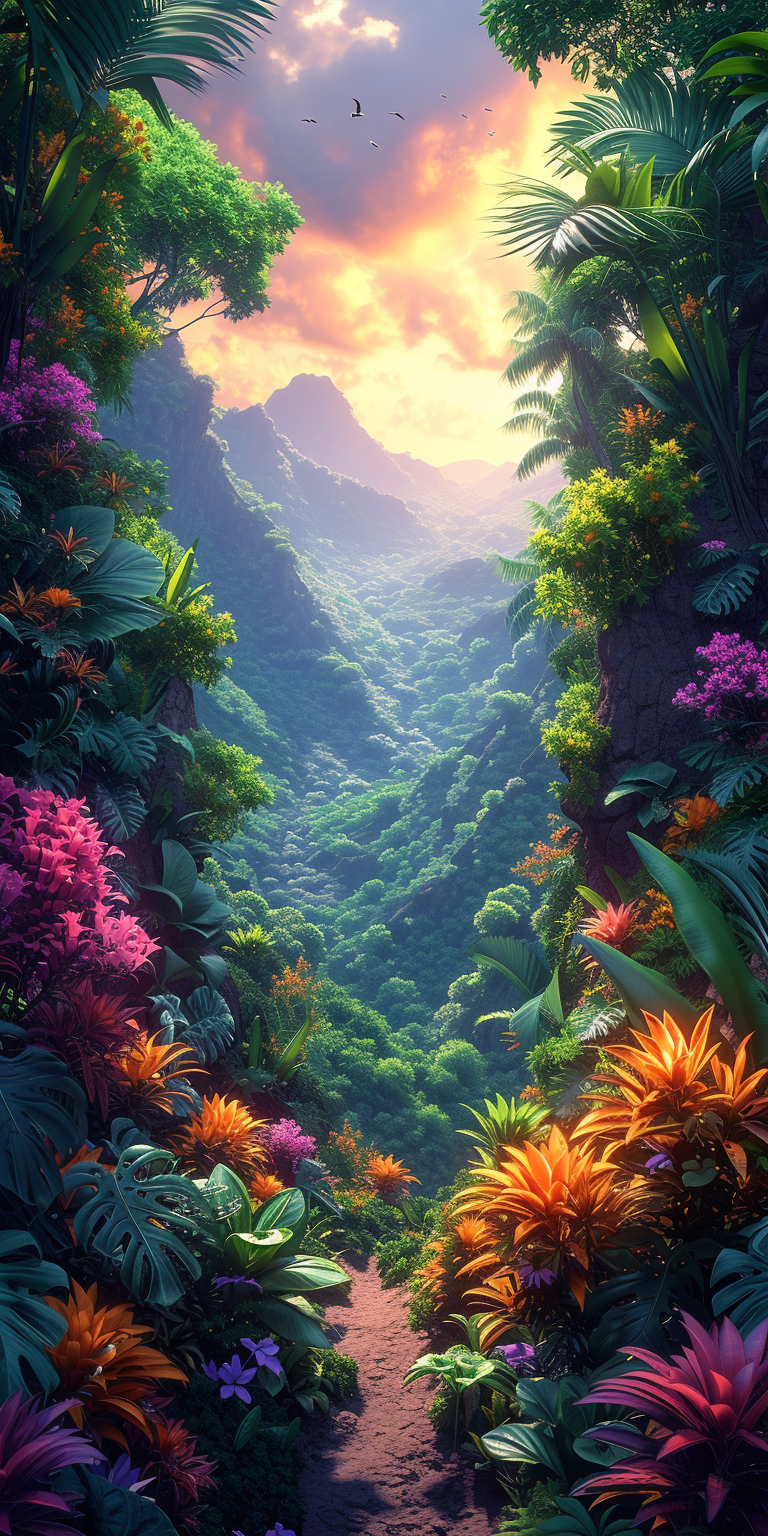 Dive into the magical allure with our “Enchanted Forest Glow” HD wallpaper for your mobile phone.