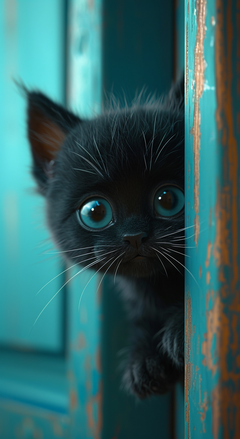 black kitten wallpaper