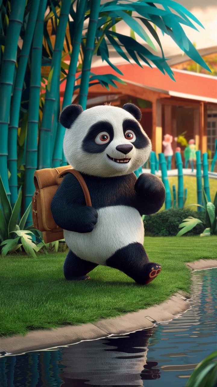 Vibrant and Playful: Designing a Kung Fu Panda Mobile Wallpaper