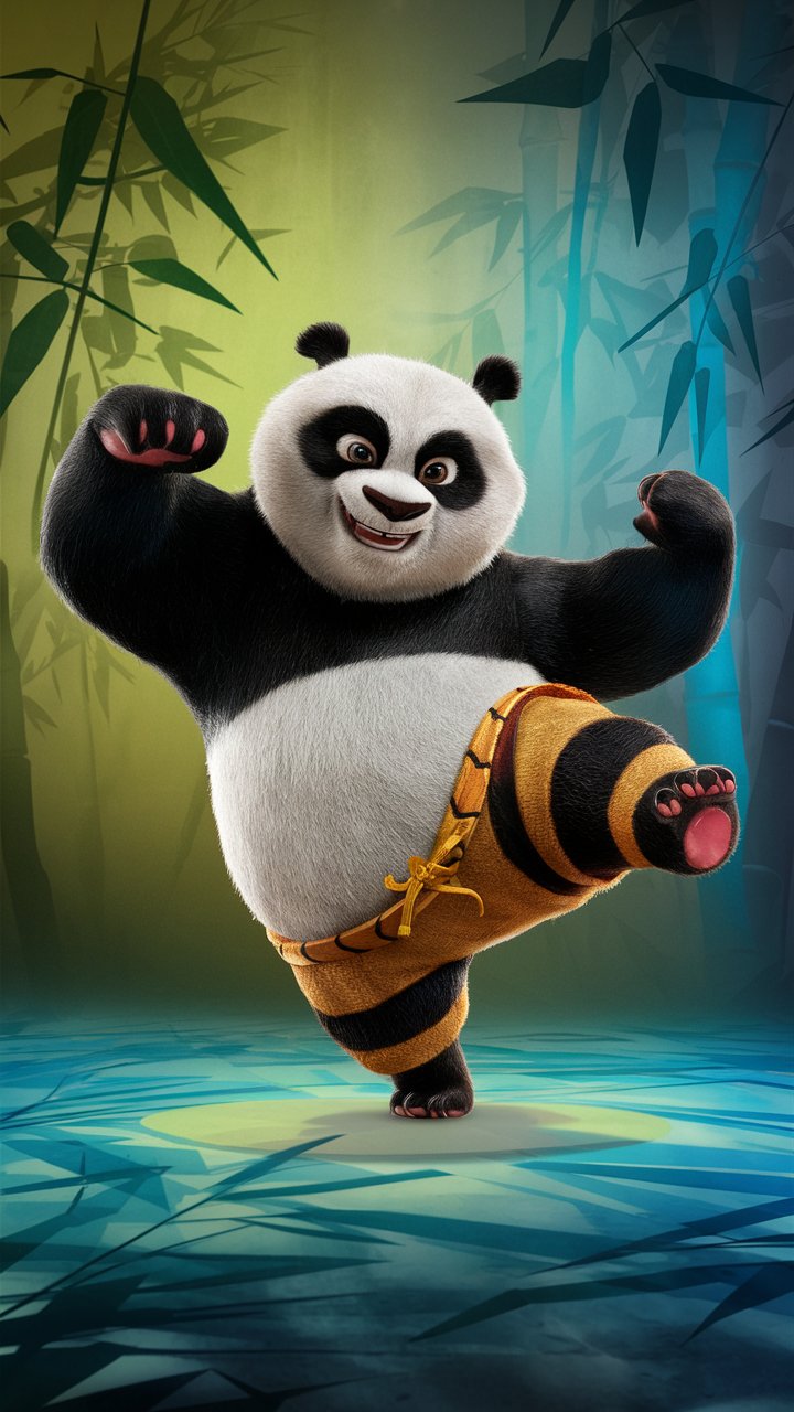 Explore our website for HD mobile wallpapers showcasing the lovable and playful Kung Fu Panda. Enhance your phone's display with these delightful illustrations!