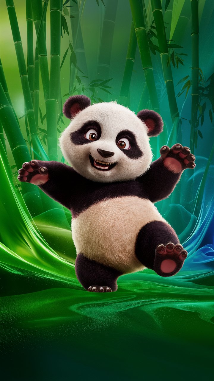 Cute and Colorful: Kung Fu Panda Wallpaper