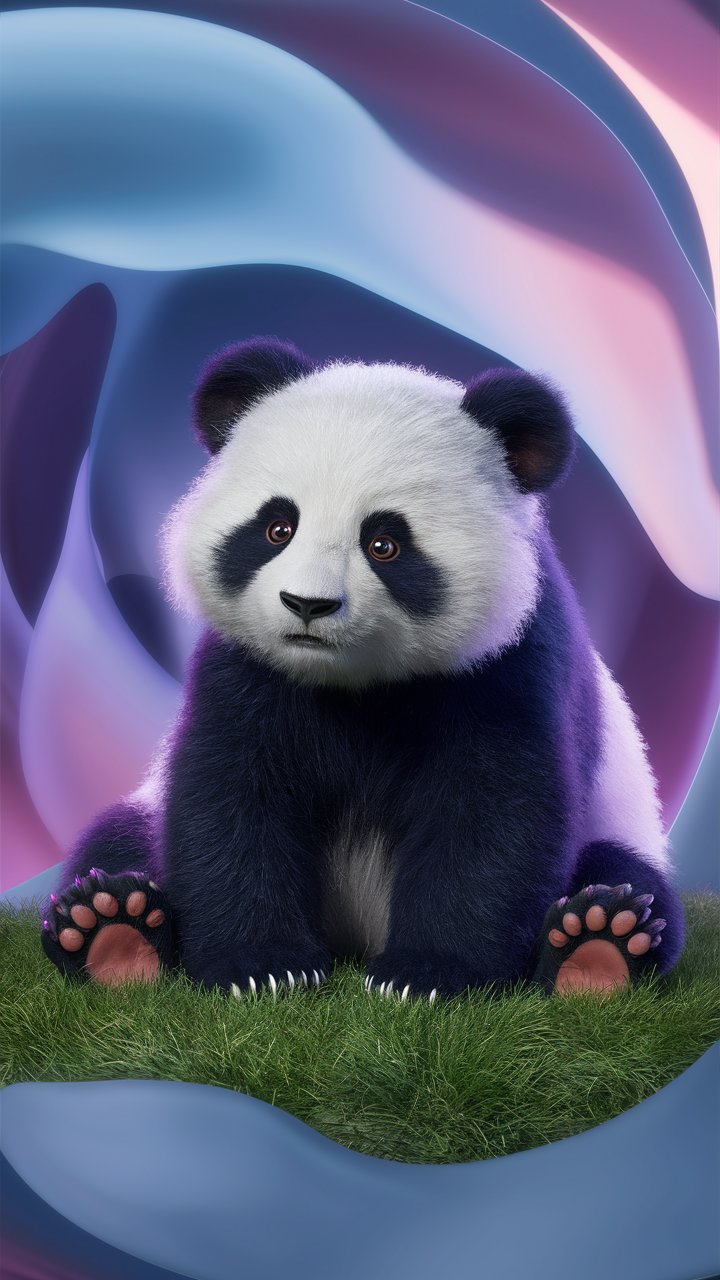 Transform your mobile wallpaper with a heartwarming illustration of a cute Kung Fu Panda sitting sadly. HD quality and pure cuteness!