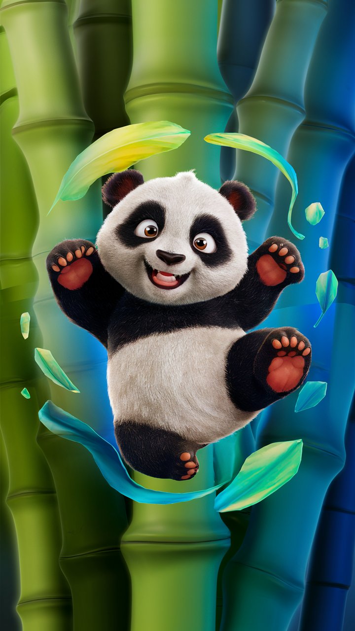 Discover adorable kung fu panda illustrations for your mobile wallpaper. Playful and charming HD designs await you!