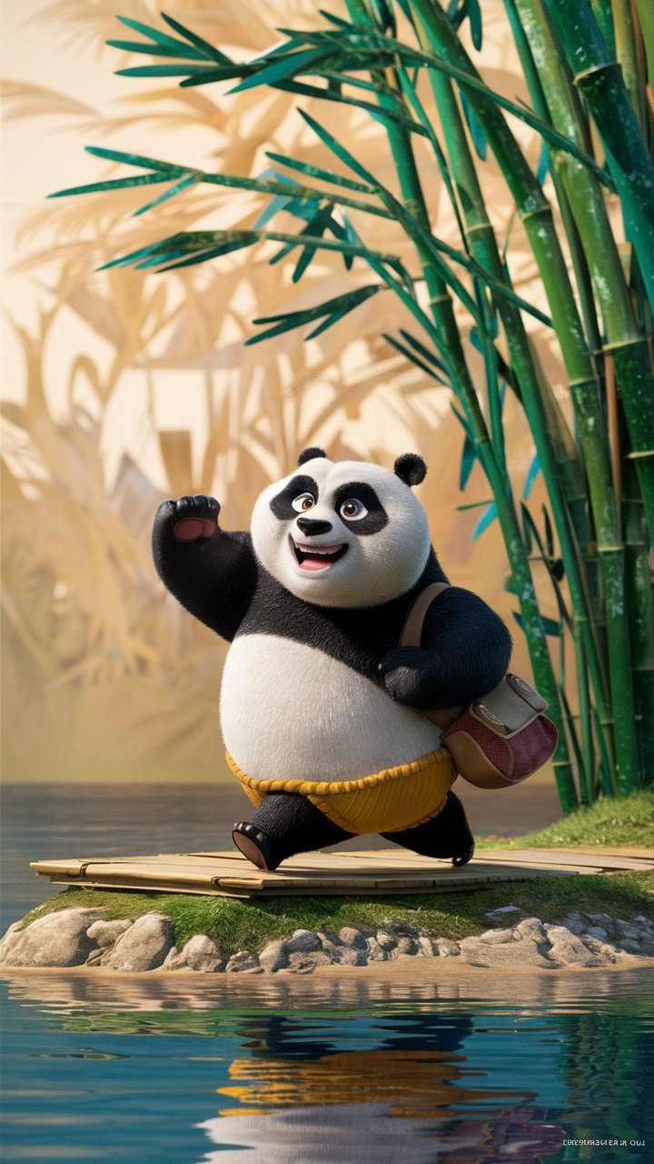 Discover adorable Kung Fu Panda illustrations for your mobile wallpaper. HD quality images that are cute and charming.