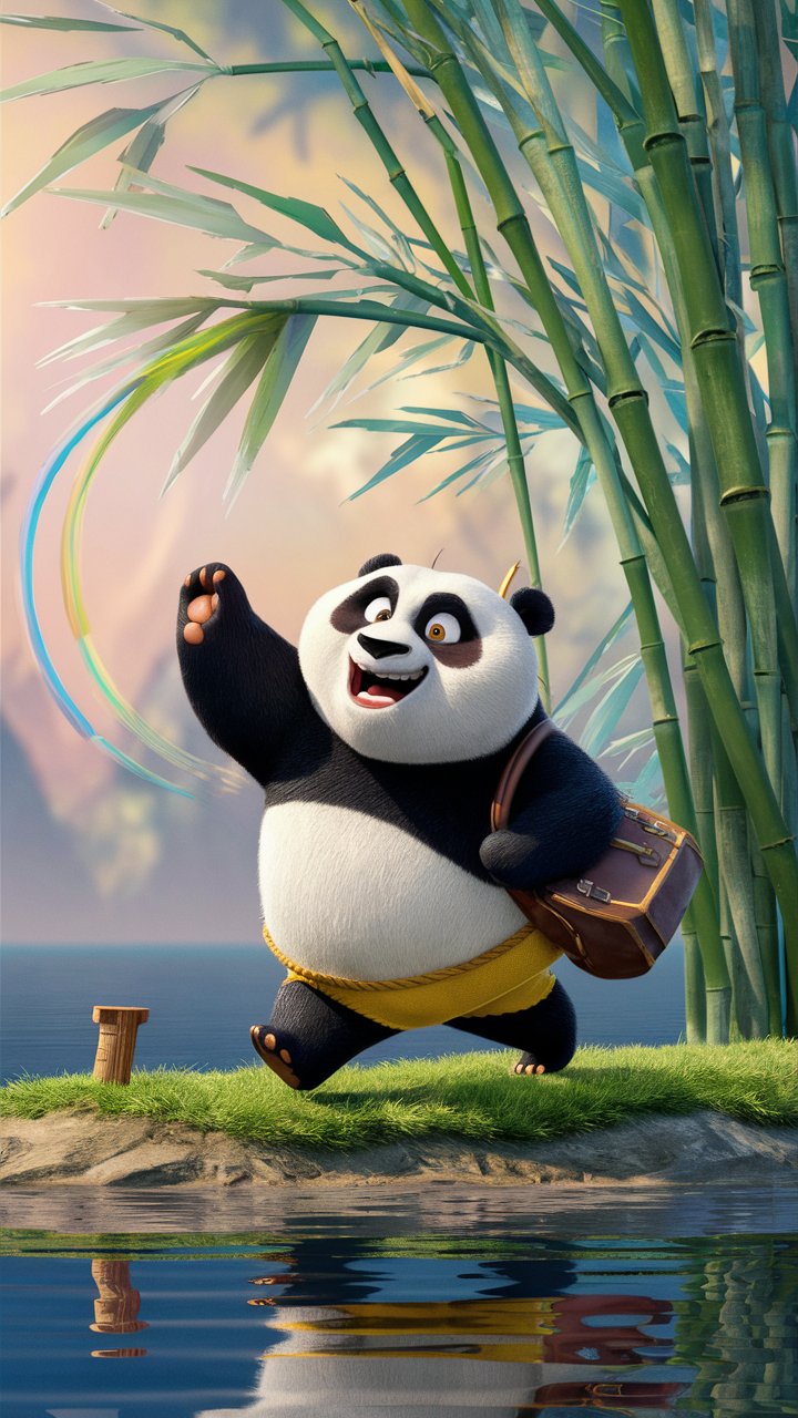 High-quality and charming Kung Fu Panda illustrations for mobile wallpapers are available here.