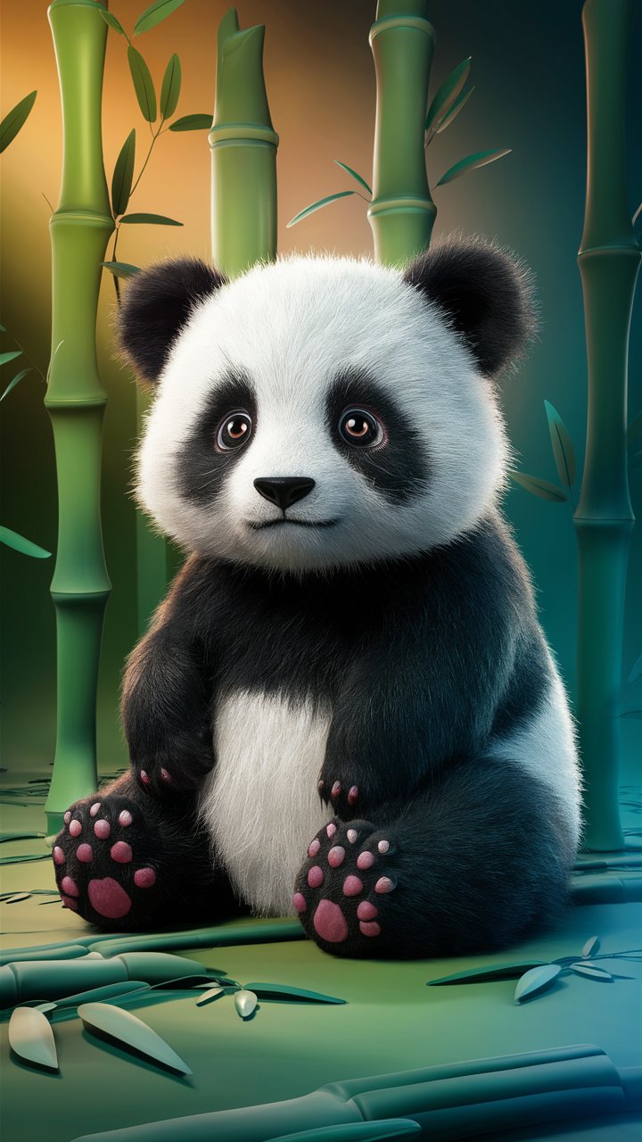 Get access to high-quality mobile wallpapers showcasing a lovable sitting sad Kung Fu Panda illustration in HD on our site.