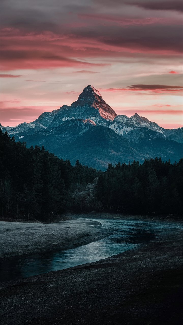 Enhance your iPhone with HD mobile wallpapers showcasing the serene beauty of nature. Choose from stunning illustrations of mountains for a captivating wallpaper.