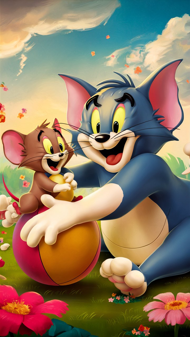 Explore our collection of HD Tom and Jerry 3D illustrations designed for the perfect mobile phone wallpaper.