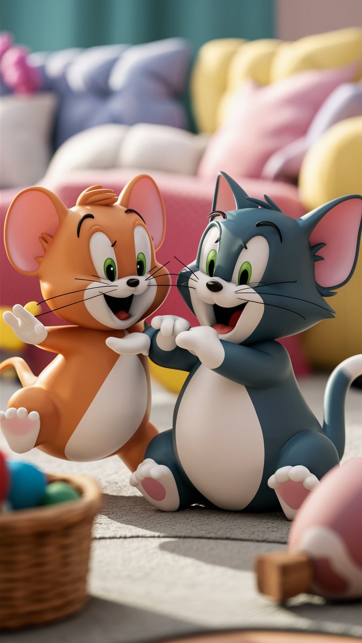 Explore our website for HD Tom and Jerry 3D illustrations, ideal for stunning mobile phone wallpapers. Get captivated by their charm!