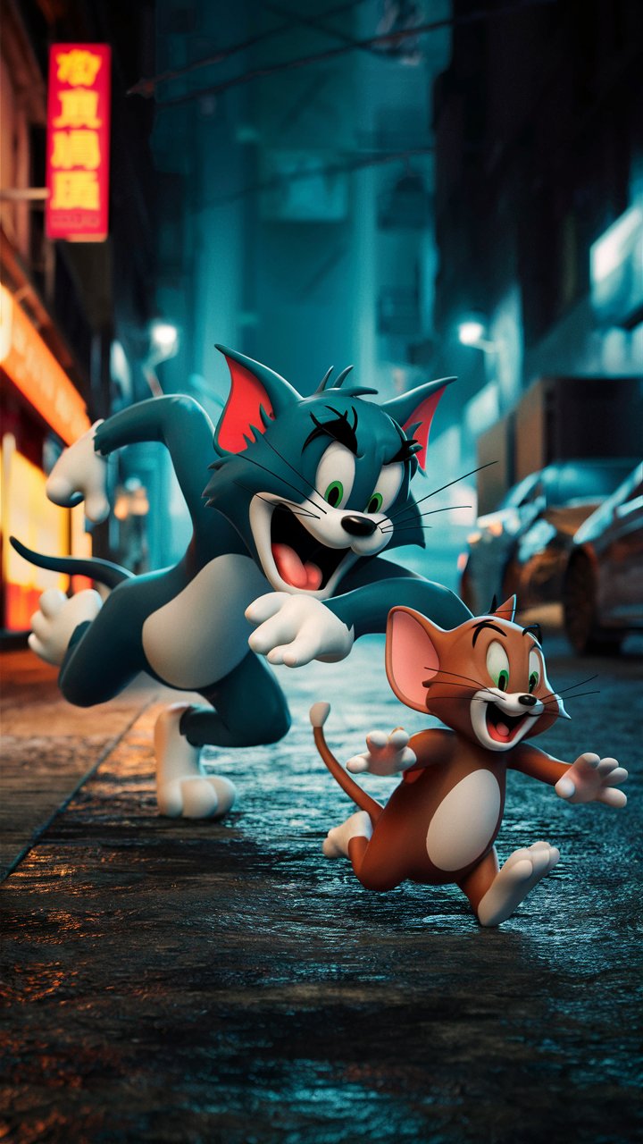 Transform Tom and Jerry into HD 3D Illustrations for Phone Wallpaper