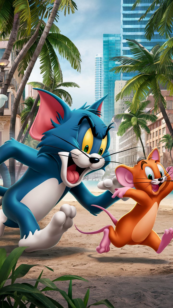 Explore our collection of vibrant HD Tom and Jerry 3D illustrations, perfect for customizing your mobile wallpaper. Download now!