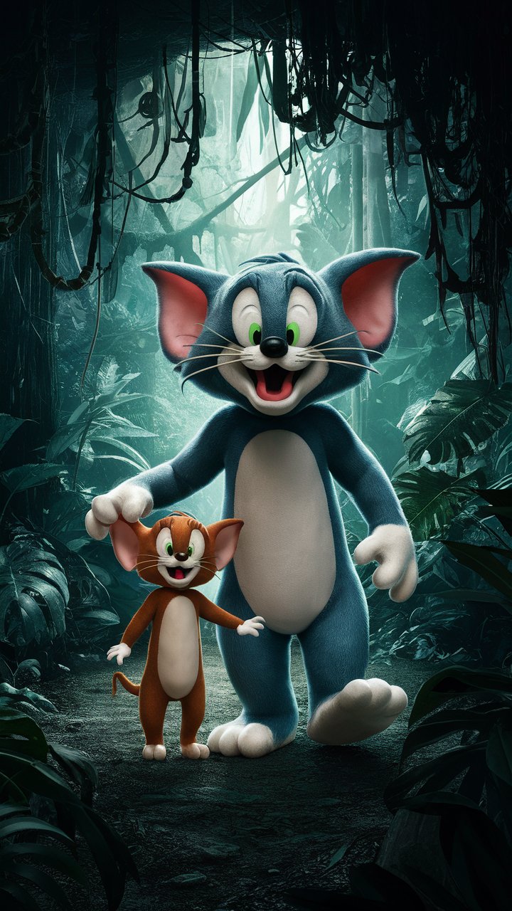 Explore our collection of 3D mobile wallpapers showcasing lively illustrations of the beloved Tom and Jerry cartoons. Experience the joy of HD visuals on your device.