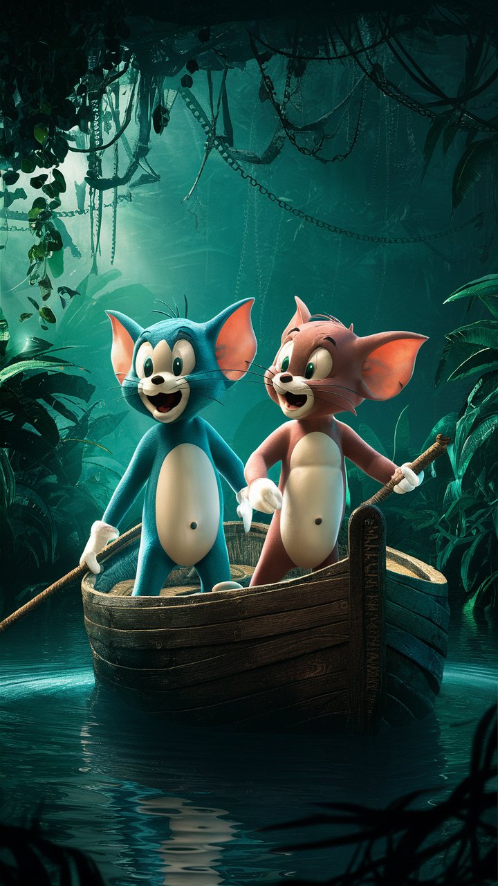 Spice up your phone's wallpaper with vivid 3D illustrations of Tom and Jerry. Explore a world of colorful adventures with these HD mobile wallpapers.