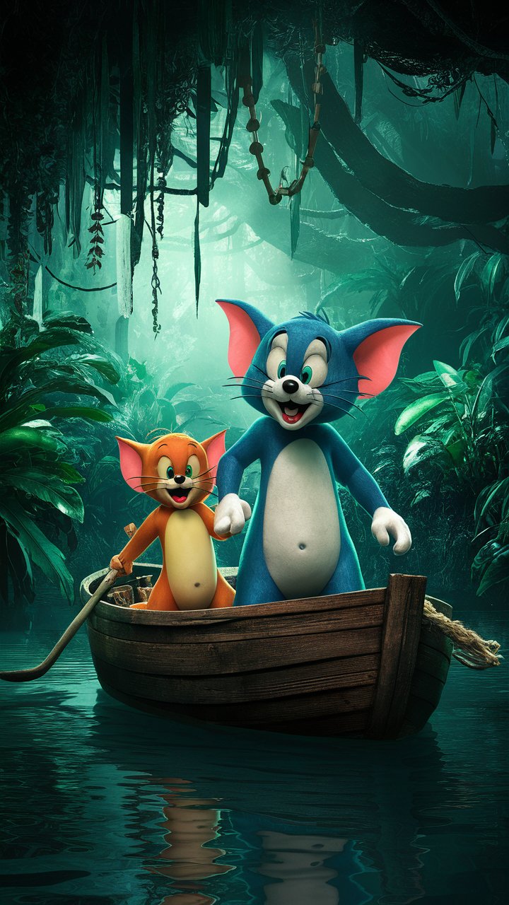 Discover vibrant 3D mobile wallpapers featuring your favorite characters from Tom and Jerry! Get lost in their colorful adventures.