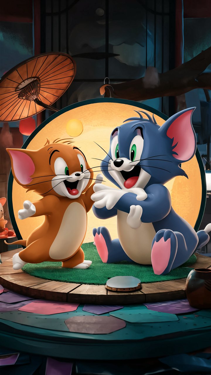 Discover stunning HD Tom and Jerry 3D colorful mobile wallpaper illustrations on our website. Get ready to bring your screen to life with our vibrant designs!