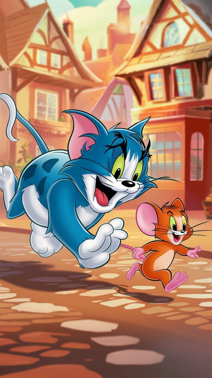 Enjoy HD Tom and Jerry cartoons with cute illustrations, ideal for mobile wallpapers. Find the perfect design for your phone screen!