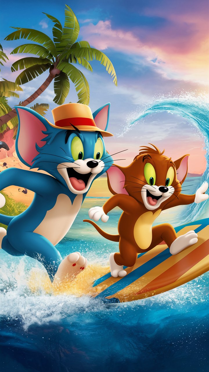 3D Tom and Jerry Masterpiece: Craft a Wallpaper for Your Phone