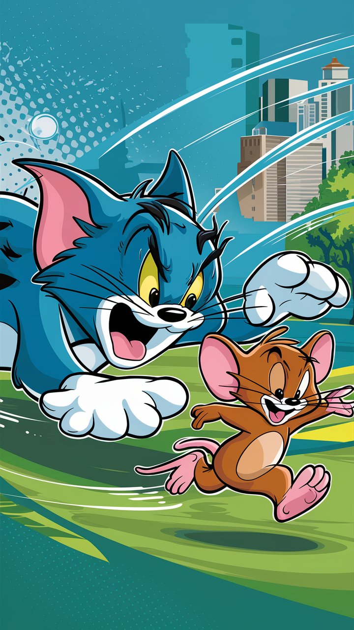 Discover stunning HD Tom and Jerry 3D illustrations for your mobile wallpaper. Perfect for fans of the classic cartoon duo.