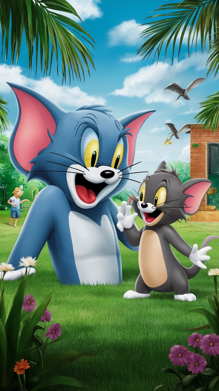 Enjoy stunning HD Tom and Jerry 3D illustrations perfect for mobile wallpapers. Find the best designs for your phone screen!