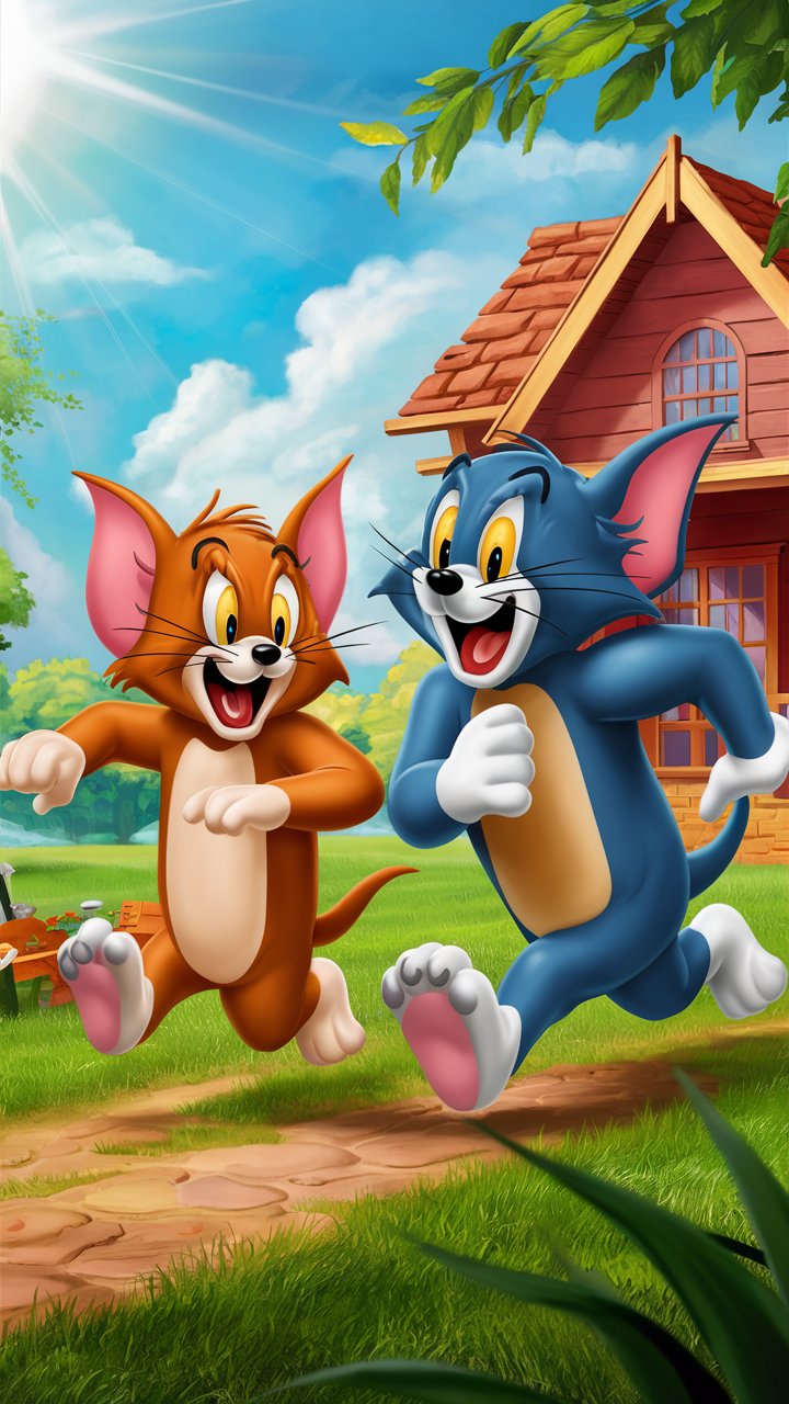 Explore a collection of HD Tom and Jerry cartoons featuring cute illustrations, perfect for mobile wallpaper.