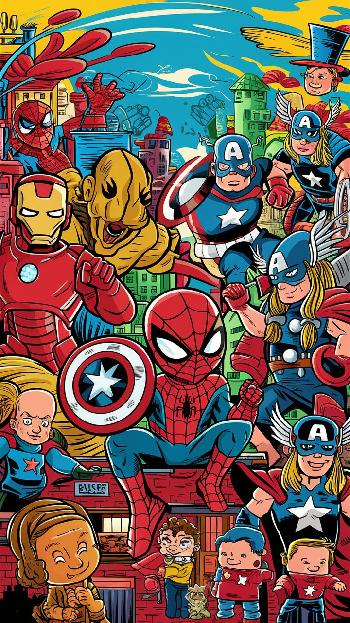 Get ready to liven up your phone with our collection of vibrant comic mobile wallpapers! Create a unique look that reflects your personality and style.