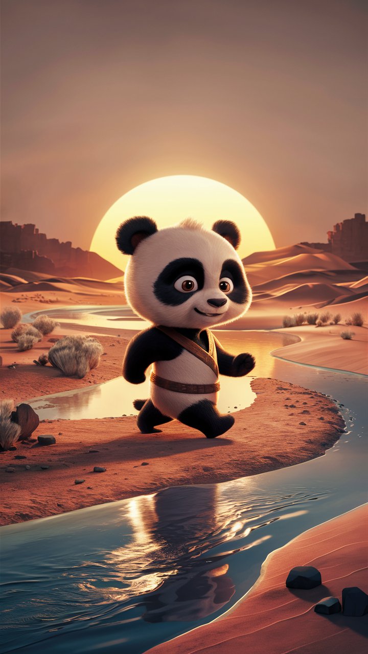 Explore stunning HD kung fu panda 3D illustrations ideal for mobile wallpapers. Get ready to bring your screen to life!