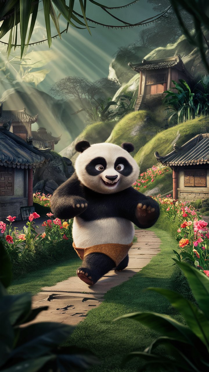 Enhancing Your Screen: HD Kung Fu Panda Valley Wallpaper