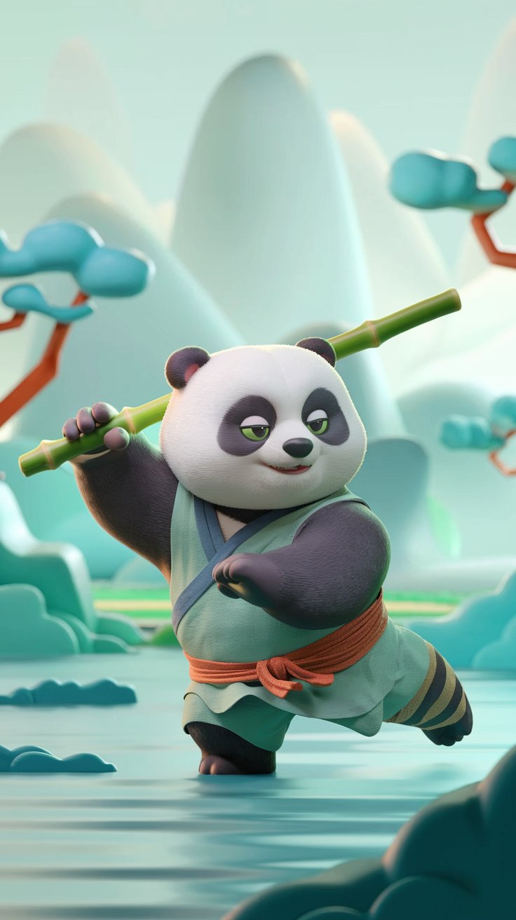 Unleash your creativity with Kung Fu Panda illustrations for mobile wallpapers. Dive into a world of colorful designs that bring joy to your device.