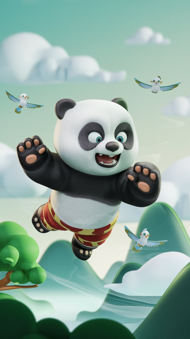Discover stunning Kung Fu Panda illustrations for your mobile wallpaper. Enhance your device with vibrant designs and bring your favorite characters to life!