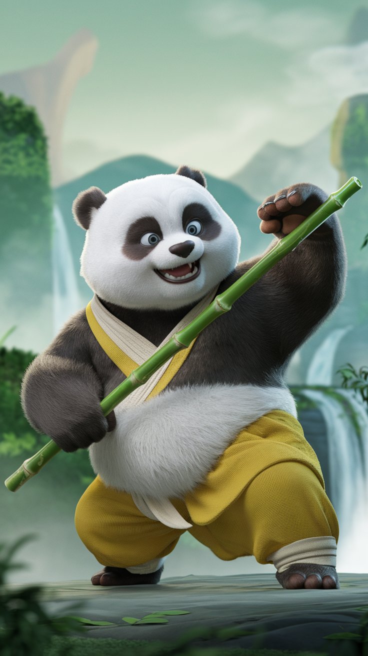 Find the best Kung Fu Panda illustrations for your mobile wallpaper! Bring fun and excitement to your screen with colorful designs featuring beloved characters.