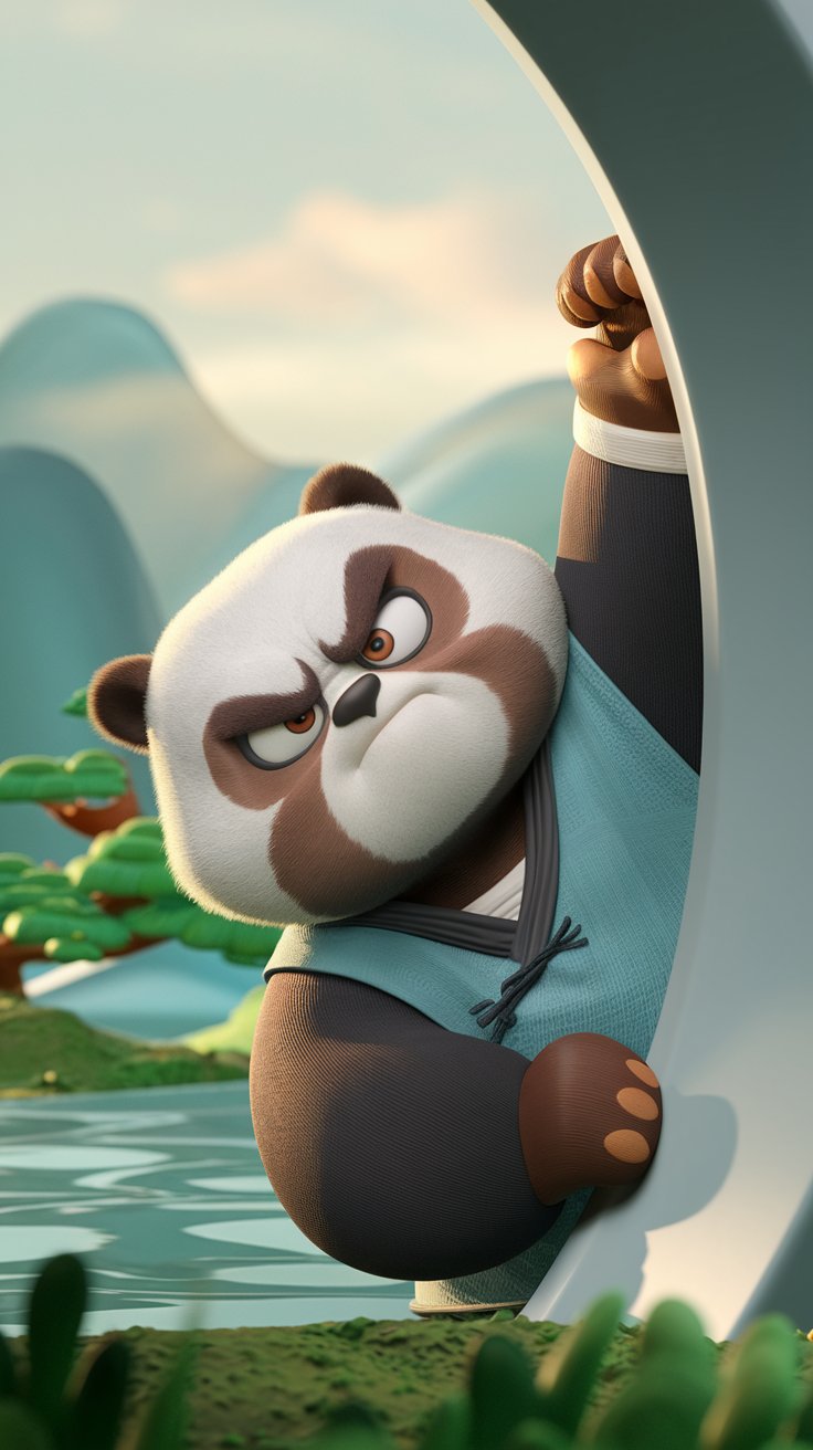 Enjoy stunning Kung Fu Panda illustrations to decorate your mobile wallpaper. Find your favorite characters and transform your phone's look effortlessly!