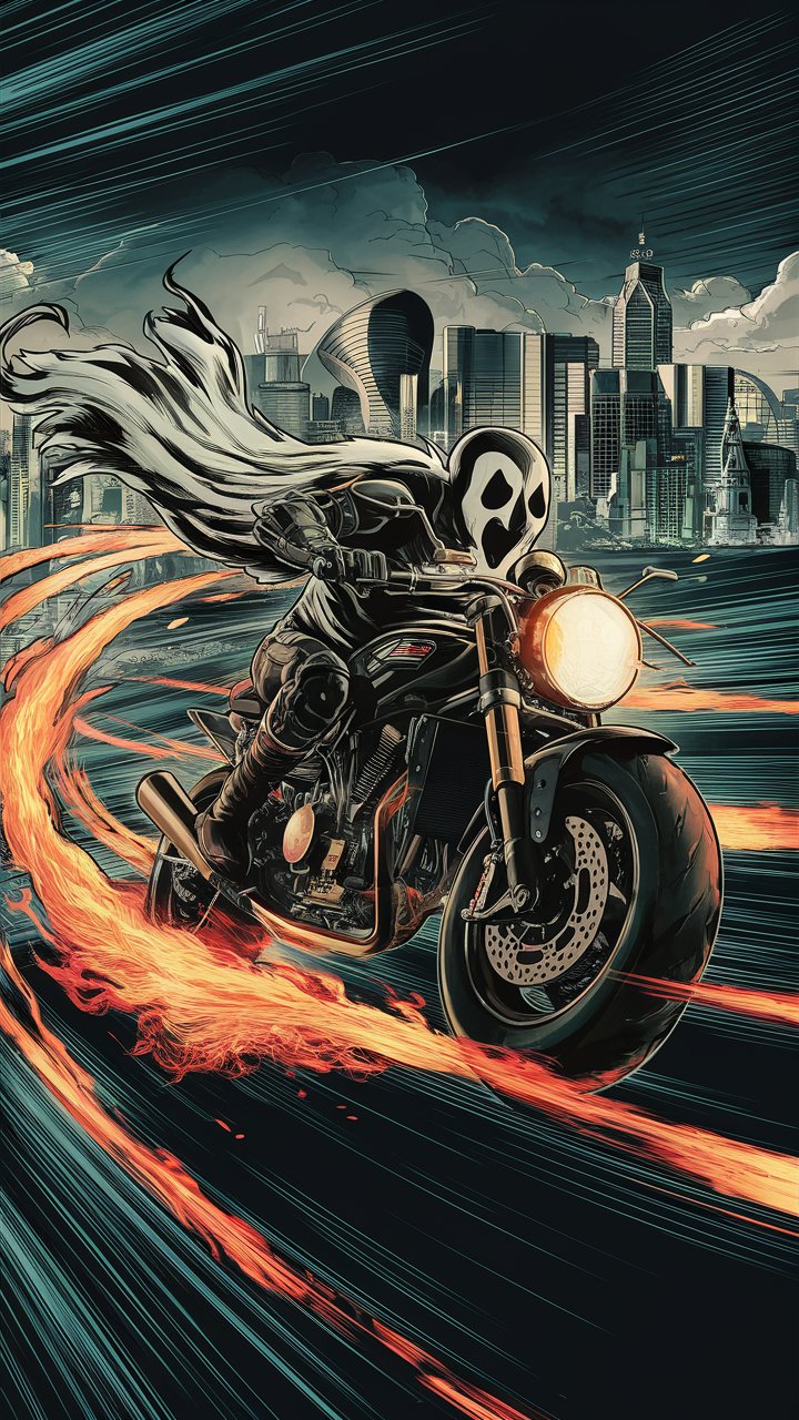 Enjoy epic Ghost Rider comic wallpapers to energize your devices. Dive into a vibrant world filled with action and passion from your favorite character.