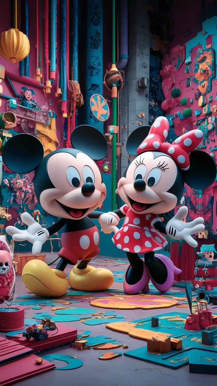 Find cheerful Mickey Mouse wallpapers to brighten up your rooms. Ideal for kids' spaces or any Disney lover wanting a fun touch!