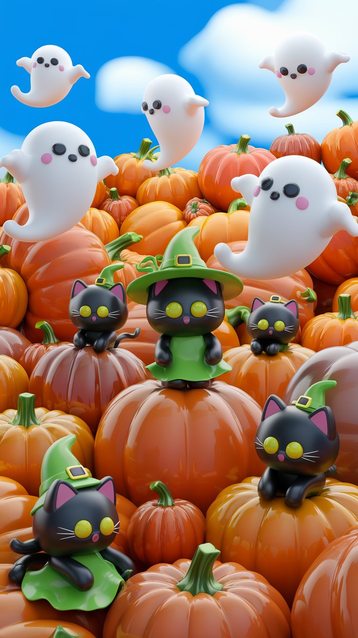 Whimsical Halloween: Ghosts, Pumpkins, and Fun
