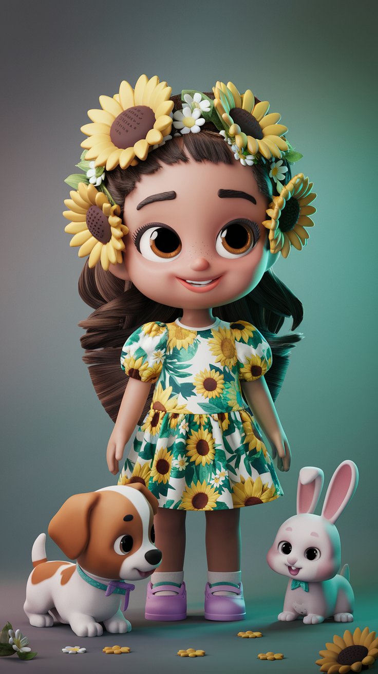 Discover adorable 3D render doll wallpapers for your mobile phone.