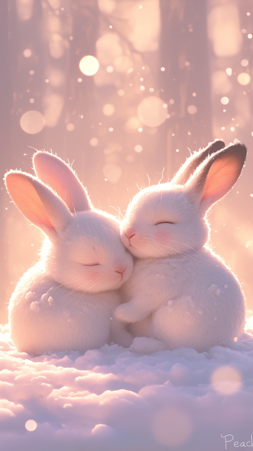 cute wallpapers for phone 30 - Little Nimo AI Cute bunny playing iphone wallpaper