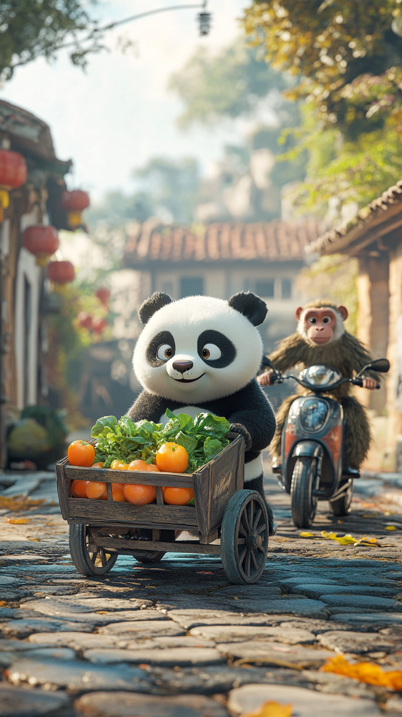 3d kung fu panda wallpaper 4k for mobile 273 - Little Nimo AI 3D Kung Fu Panda 4K Wallpaper