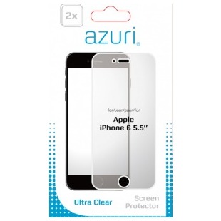 Telefoonleader - Azuri 2 x Flexibele Screen Protector voor Apple iPhone 6 Plus/6S Plus transparant