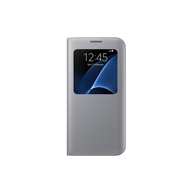 Telefoonleader - Samsung S View Cover GALAXY S7 edge silver