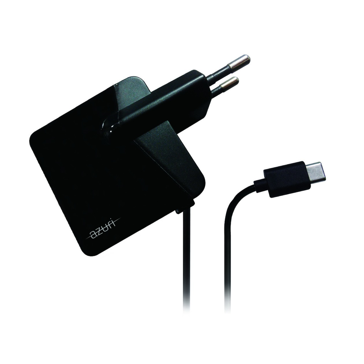 Telefoonleader - Azuri Thuislader USB type C 2.4amp 1.2m zwart