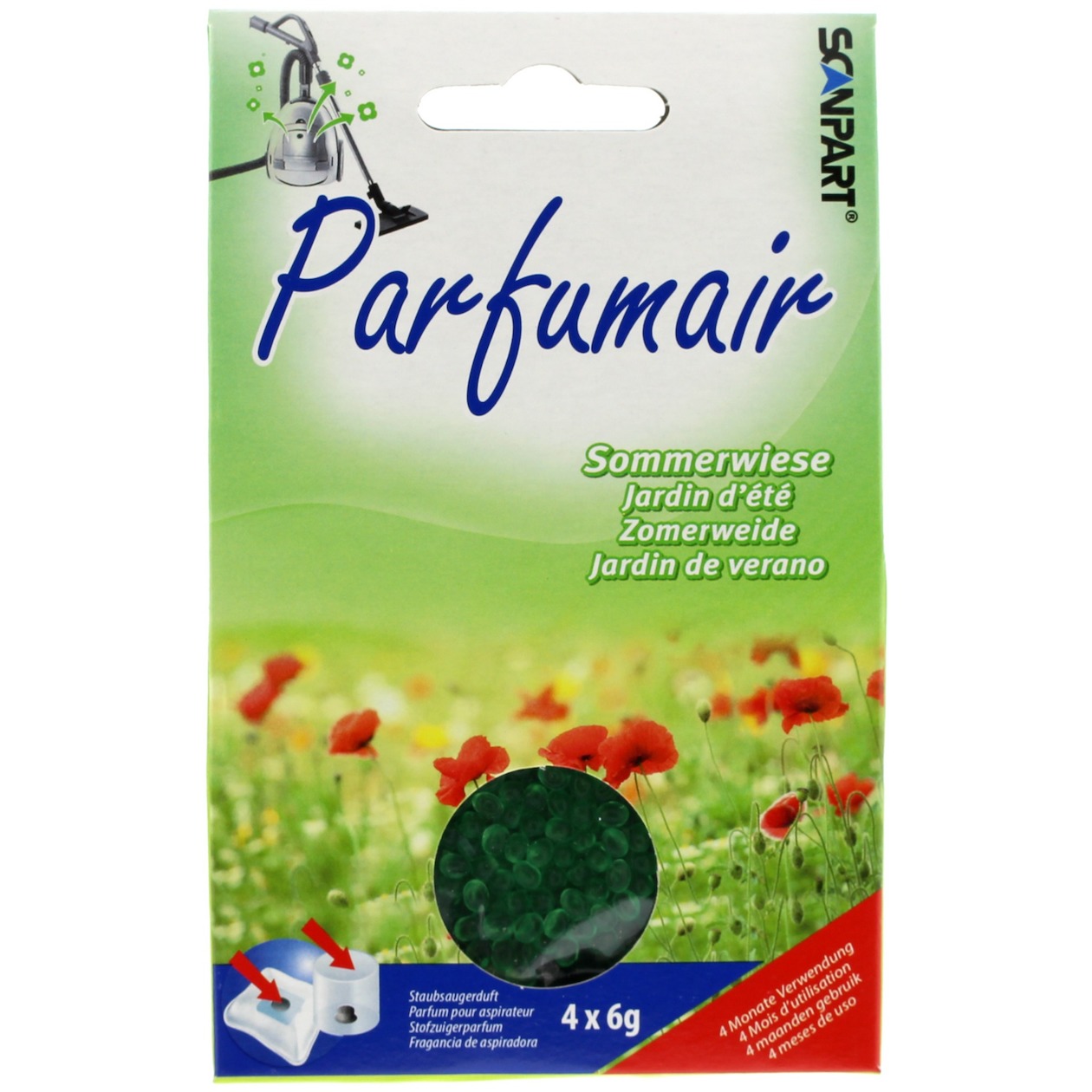 Scanpart Parfumair geurparels zomerweide 4x6g