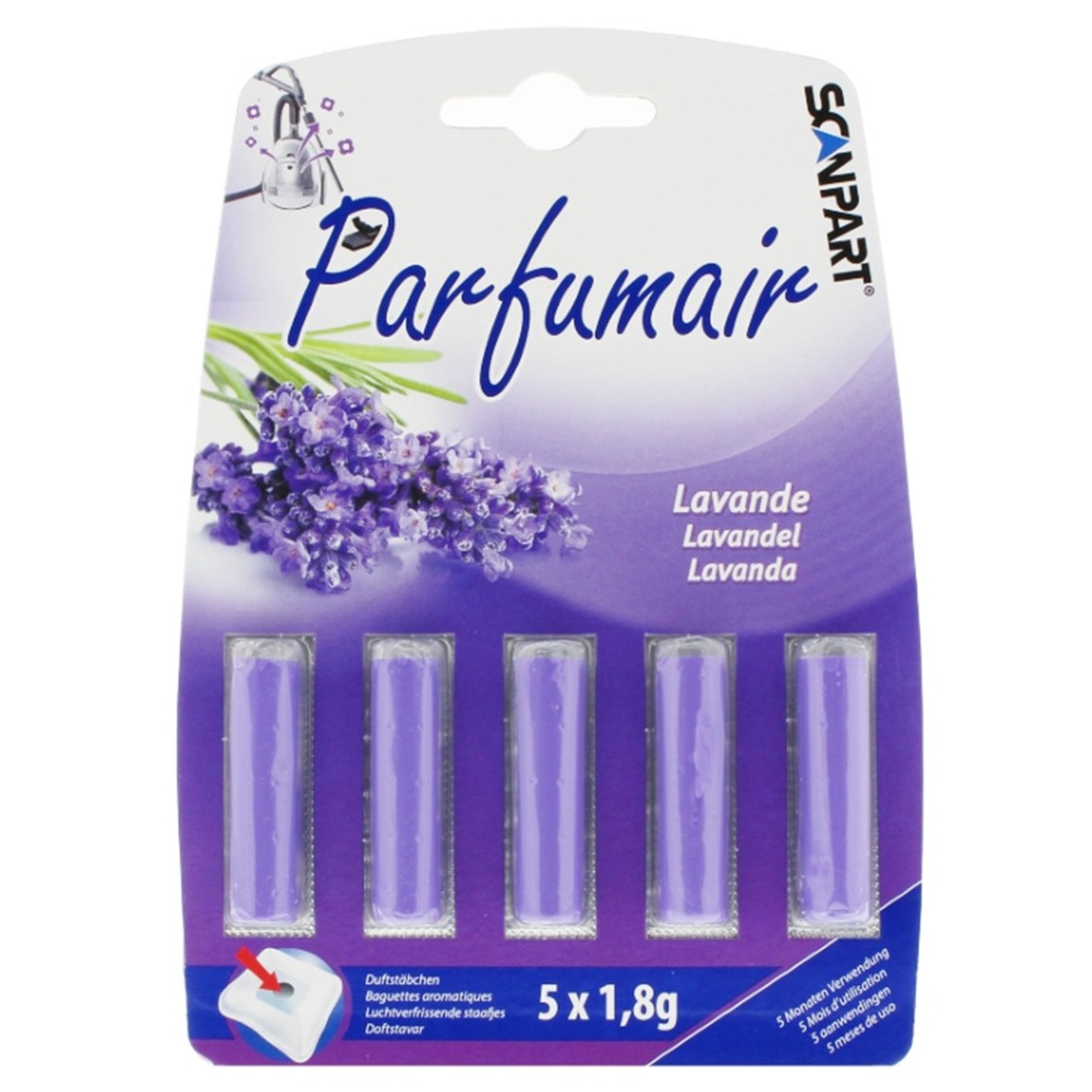 Scanpart Parfumair geursticks lavendel 5 stuks