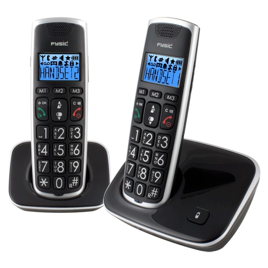 Fysic Senioren Dect Telefoon Met Grote Toetsen, 2 Handsets Fx 6020 Zwart online kopen